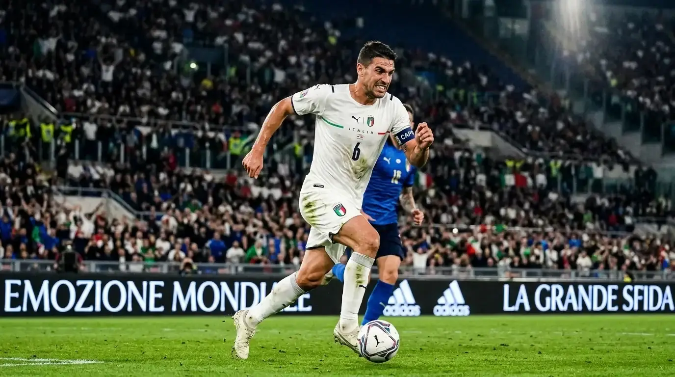Capitano dell'Inghilterra in azione durante una partita dei Mondiali 2026