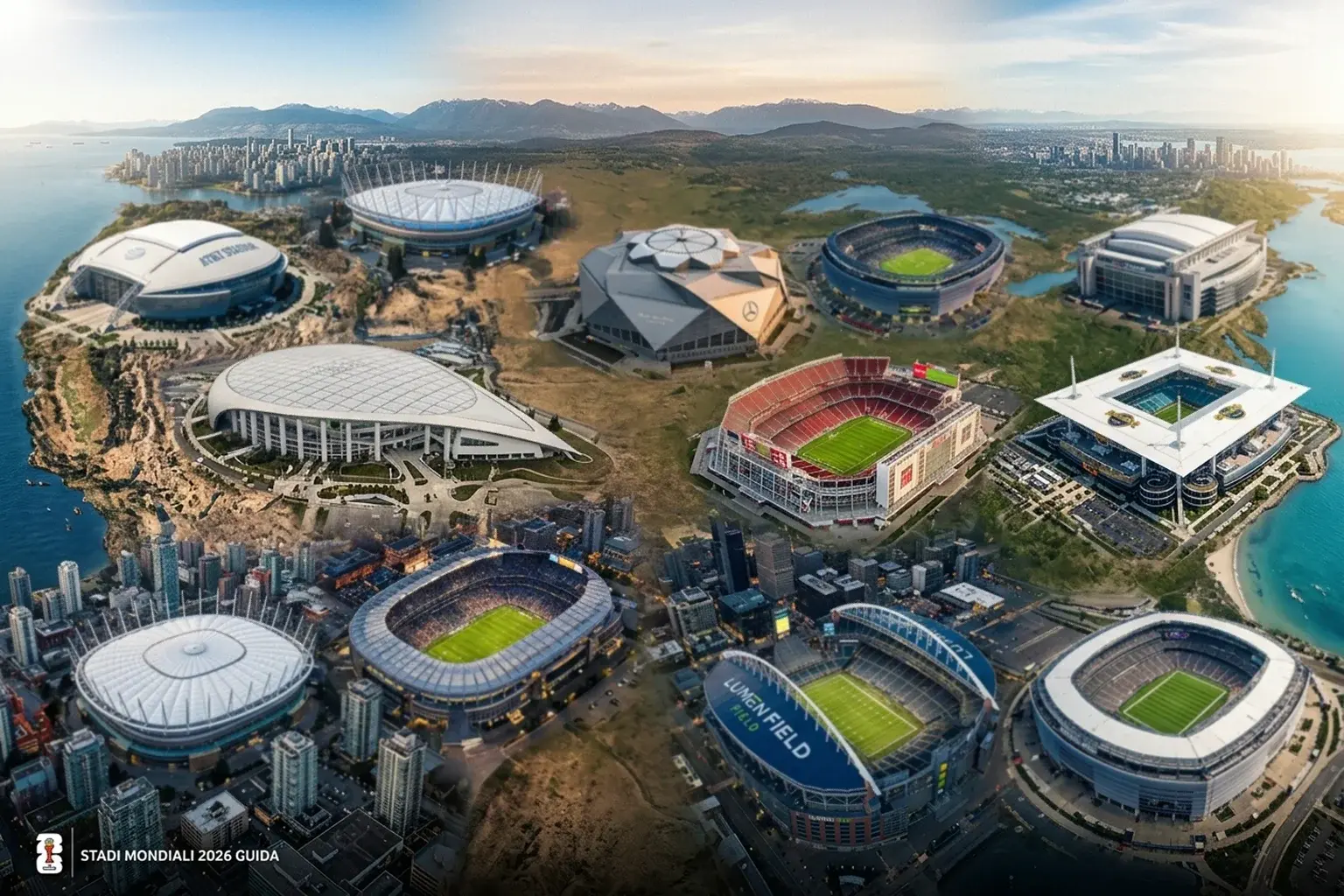 I 16 stadi dei Mondiali 2026 in USA, Messico e Canada